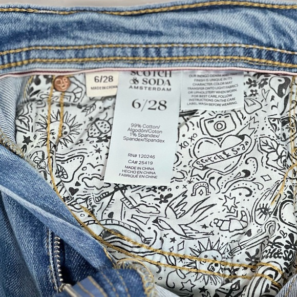 NWT Scotch & Soda The Daze Wide Leg High Rise Jeans in Blue Women’s Size 28 - Picture 10 of 13